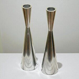 Lovely Set of Stainless Steel Candlestick Holder Minimalist Vibe